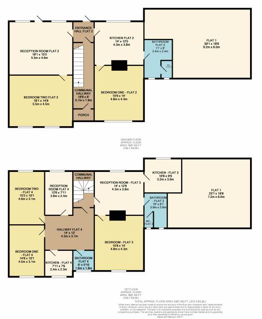 Floorplan of Holmbank, 42 Upper Halliford Road, Shepperton