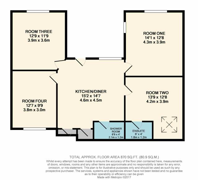 Floorplan of 2b Copperfield Avenue, Hillingdon, Middlesex