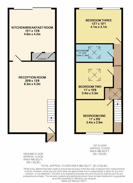 Floorplan of 3 Norfolk Road, Feltham, Middlesex