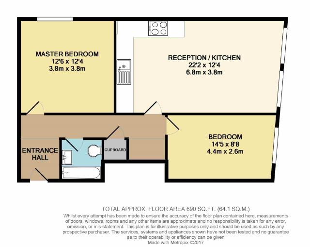 Floorplan of Flat 4, 79 Church Road, Acton, London