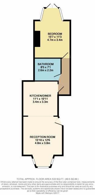 Floorplan of Ground Floor Flat, 138 Coldershaw Road, Ealing