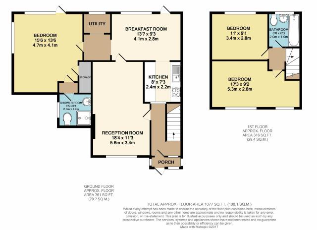 Floorplan of 37 Blandford Way, Hayes, Middlesex