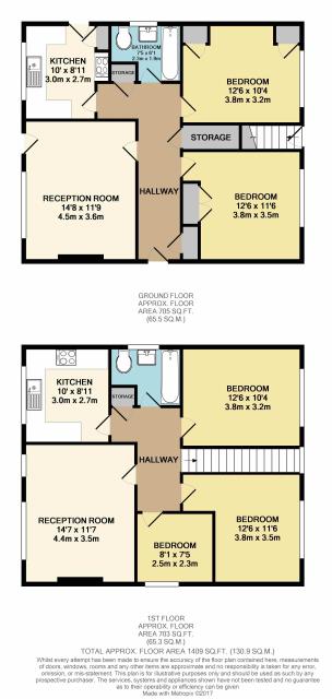 Floorplan of 96 A & B Weirdale Avenue, London