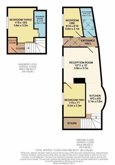 Floorplan of 72a The Green, Twickenham, Middlesex