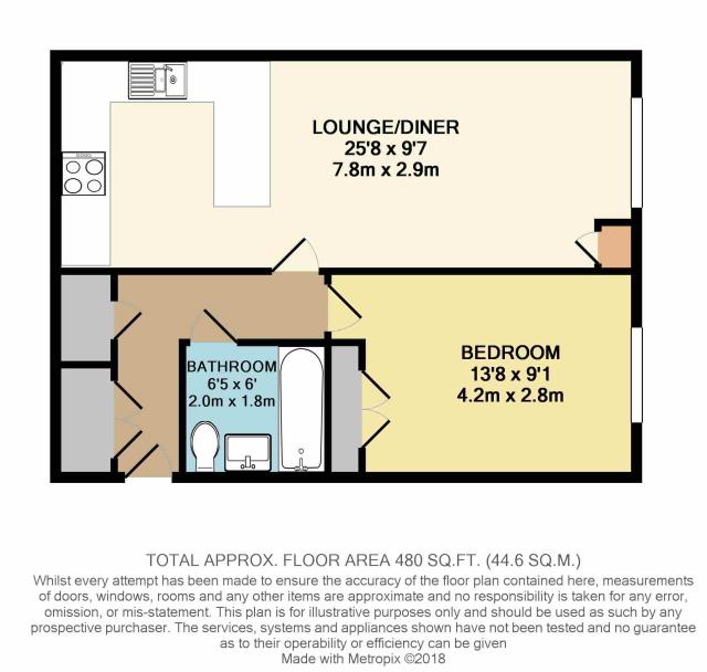 Floorplan of Flat 23 Grange Court, Gresham Road, Staines-upon-thames