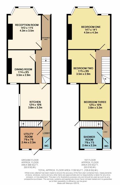 Floorplan of 11 Parfrey Street, Hammersmith, London