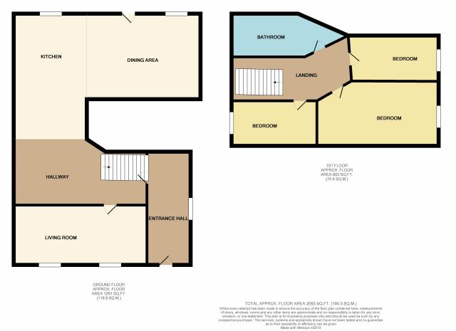 Floorplan of 25 Hart Grove, Southall, Middlesex