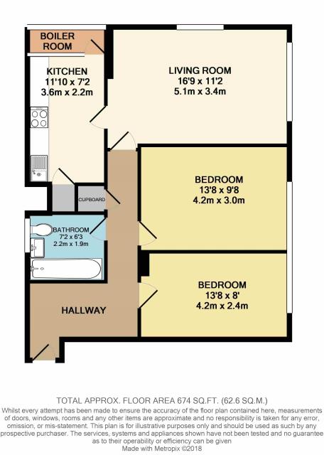 Floorplan of 61 Falcon House, Gurnell Grove, London