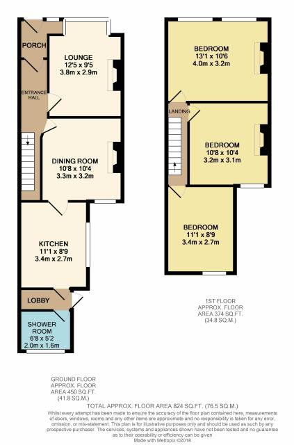 Floorplan of 53 Gordon Road, Southall, Middlesex