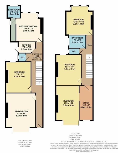 Floorplan of 8 Fairmile Avenue, Streatham, London