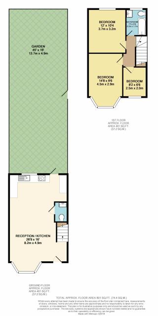 Floorplan of 2a Umfreville Road, Harringay