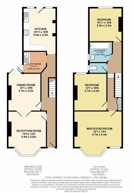 Floorplan of 416 Durnsford Road, Wimbledon, London