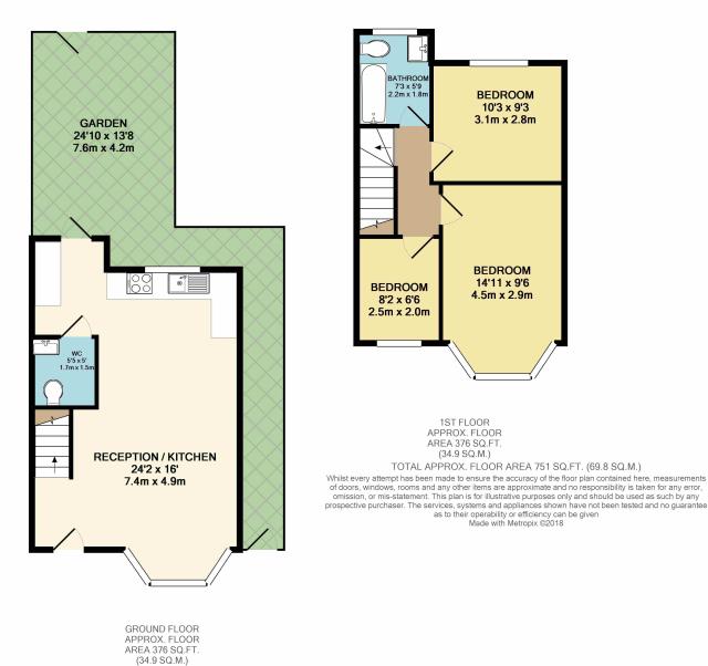 Floorplan of 2b Umfreville Road, Harringay