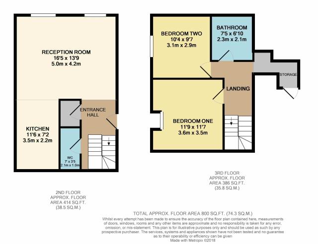 Floorplan of Flat 6, 21 Queen Square, Bath