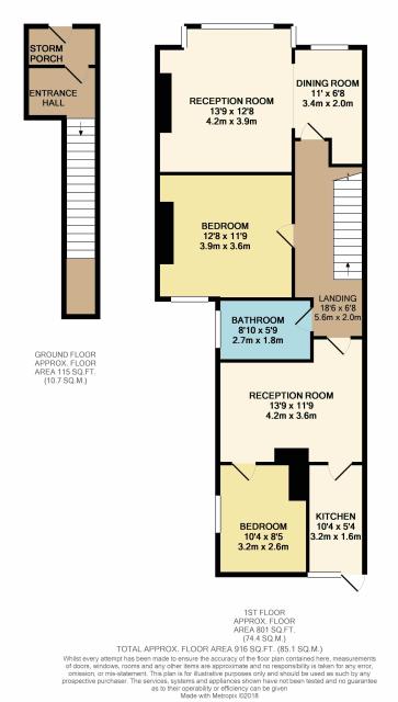 Floorplan of 70a Stapleton Road, Tooting