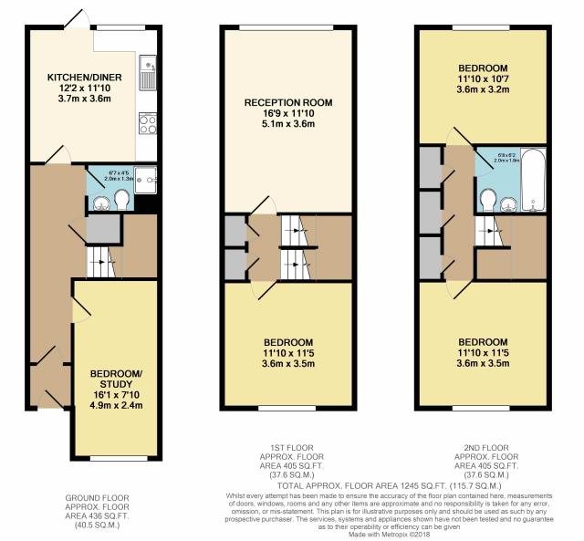 Floorplan of 73 St. Clement Close, Uxbridge, Middlesex