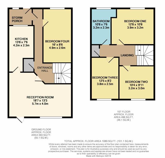 Floorplan of 1 Poplar Cottages, Trout Road, West Drayton