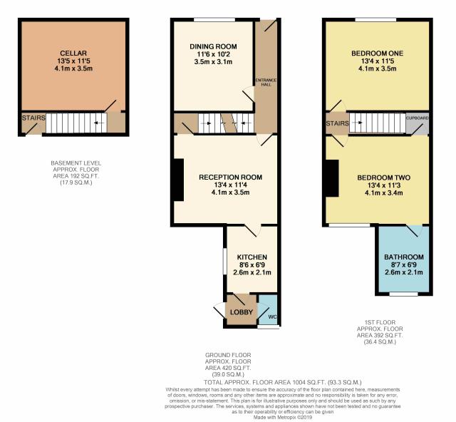 Floorplan of 3 Middle Road, Worcester, Worcestershire