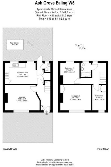 Floorplan of 4 Ash Grove, Popes Lane, Ealing, London