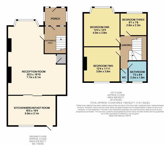 Floorplan of 13 Camden Avenue, Hayes, Middlesex