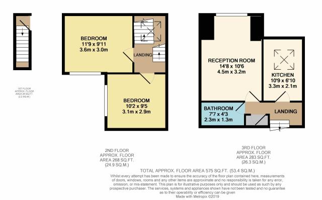 Floorplan of Flat 3, 247 Holmesdale Road, London