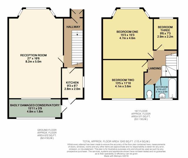 Floorplan of 1 Georgian Court, Wembley, Middlesex