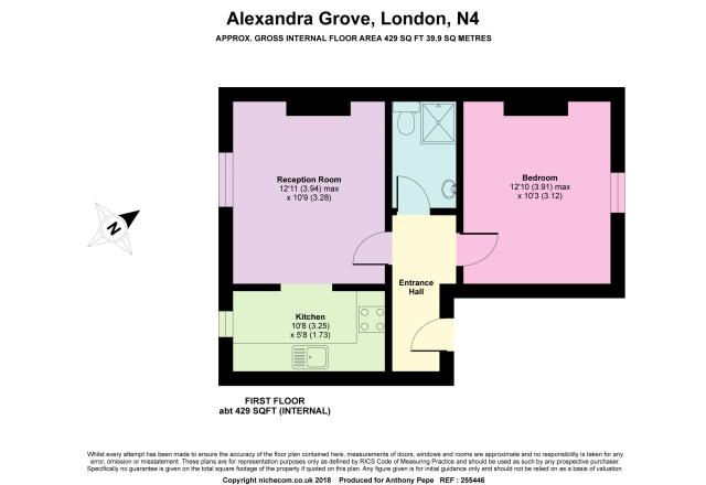 Floorplan of Flat 3, 31 Alexandra Grove, Finsbury Park