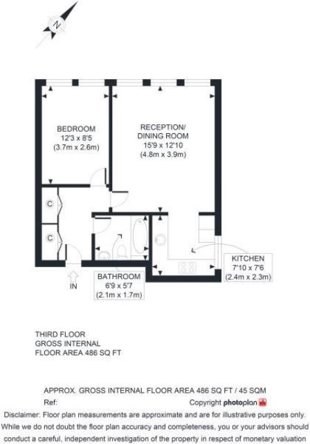 Floorplan of Flat 23 Fairlie House, Pantile Walk, Uxbridge