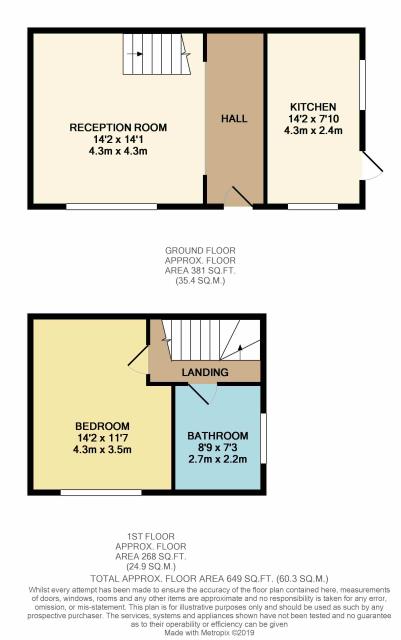 Floorplan of 3 Hall Lane, Harlington, Middlesex