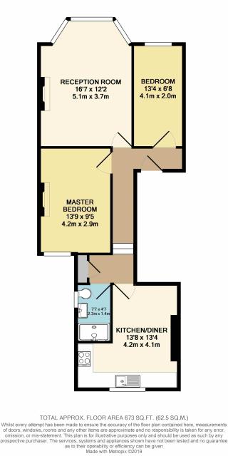 Floorplan of Flat 2, 313 Clapham Road, Stockwell