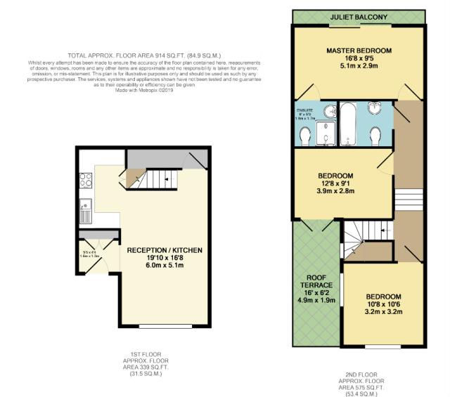 Floorplan of Flat 4, 1 Witham Road, West Ealing