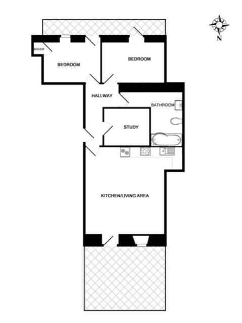 Floorplan of Apartment 2, Magnolia House, Bellmere Gardens, Malvern