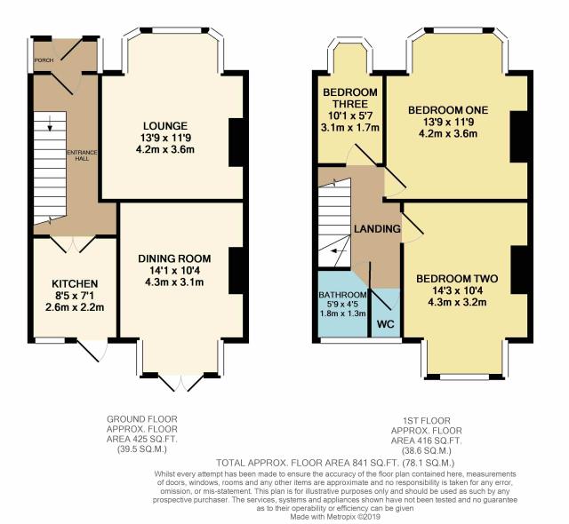 Floorplan of 23 Huxley Gardens, Ealing, London