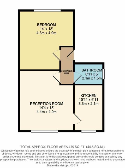 Floorplan of Flat 4 63 Lansdowne Road, Croydon, Surrey