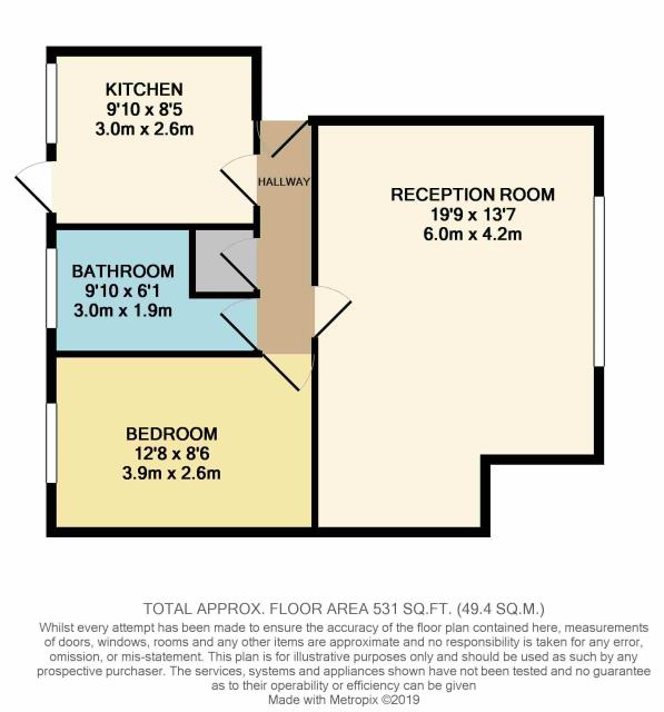 Floorplan of Flat 8 Mount Eaton Court, Mount Avenue, Ealing