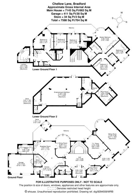 Floorplan of Tree Tops, 19 Chellow Lane, Bradford