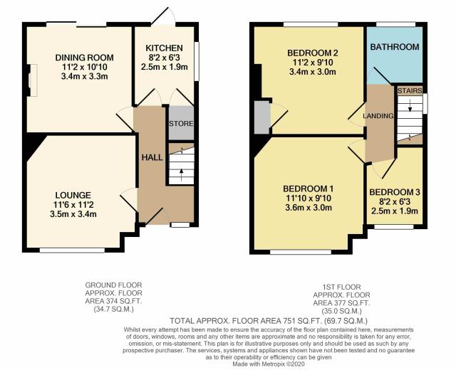 Floorplan of 18 Monmouth Road, Hayes, Middlesex