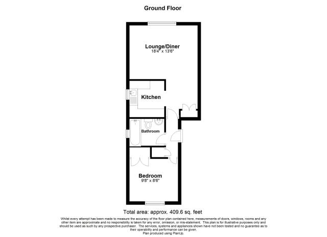 Floorplan of Flat 1 285 Church Road, Northolt