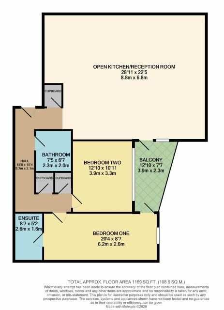 Floorplan of Flat 34 Warren House, Beckford Close, West Kensington