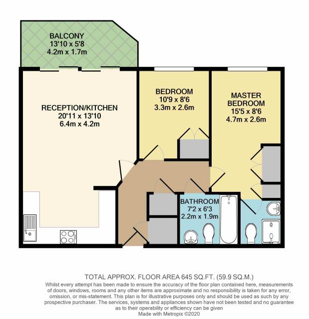 Floorplan of 154 Tradewinds, Wards Wharf Approach, London