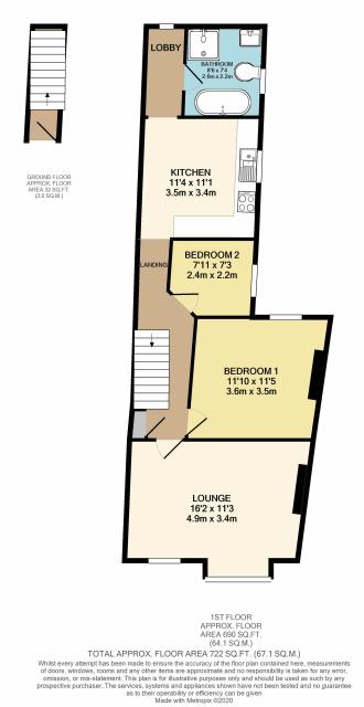 Floorplan of 310b Leahurst Road, Hither Green, London