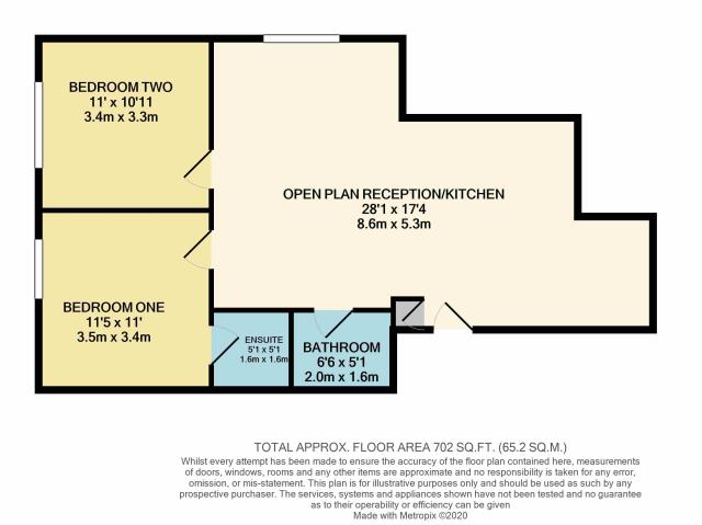 Floorplan of Flat 27 Grandera House, 61-73 Staines Road West, Sunbury