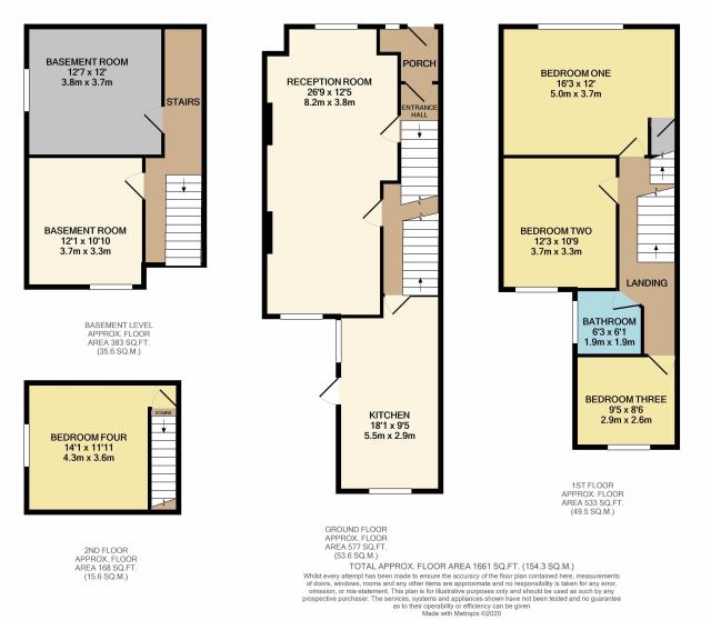 Floorplan of 28 Spring Bank Road, Brampton, Chesterfield