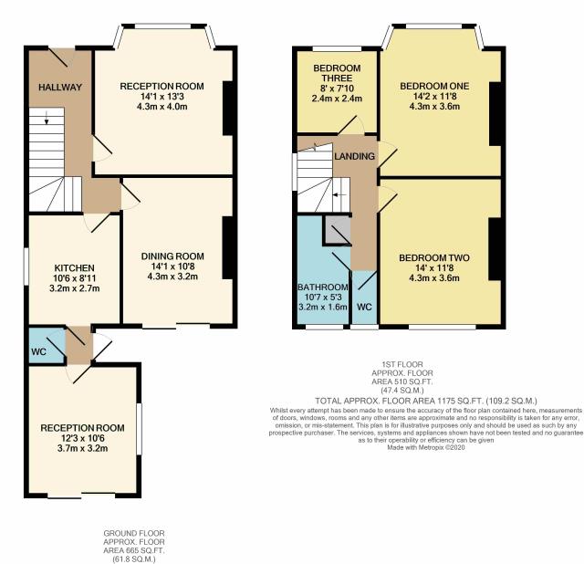 Floorplan of 10 Northfields Road, Acton, London