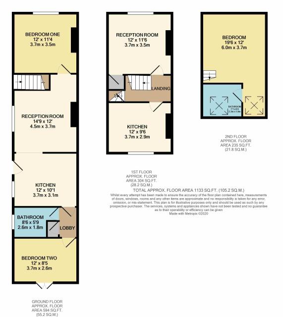 Floorplan of 91/91a Pears Road, Hounslow, Middlesex