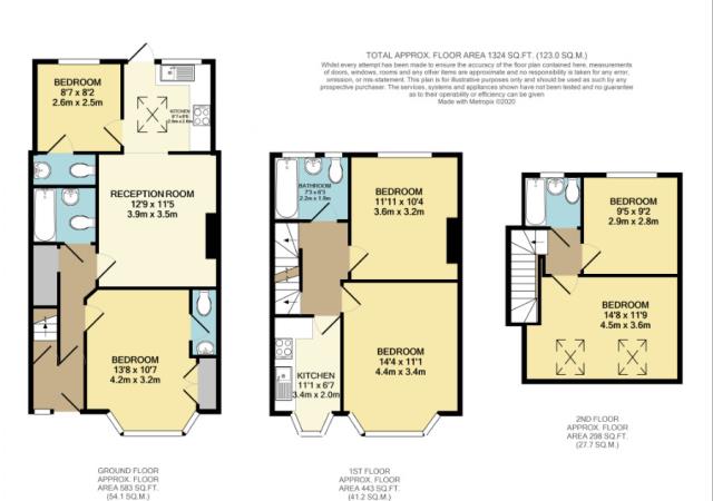 Floorplan of 84 Brantwood Road, Tottenham, London