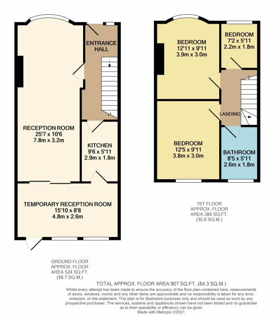 Floorplan of 13 Ribchester Avenue, Perivale, Middlesex