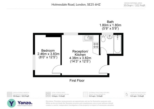 Floorplan of Flat 4 274 Holmesdale Road, South Norwood