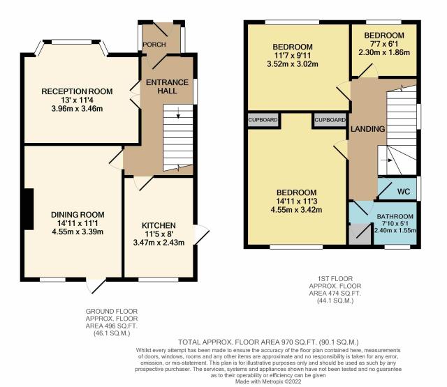 Floorplan of 16 Fore Street, Pinner, Middlesex