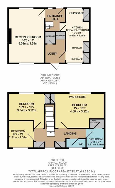 Floorplan of 57 Rowan Road, West Drayton, Middlesex